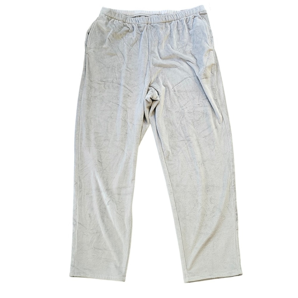 Soft Surroundings Fleece Longe Jogger Pants Gray Size Large,‎ NWT